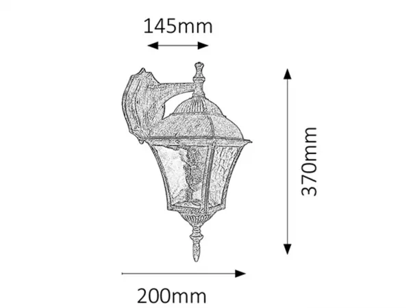 Lampa de perete toscana exterior antic auriu IP43 8391 | inclus timbru  verde 0.45lei