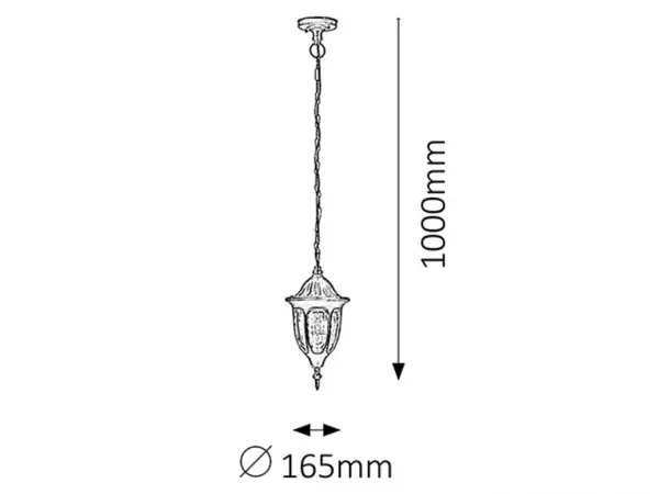 Pendul Lampa suspendata milano pt exterior neagra 8344 | inclus timbru  verde 0.45lei