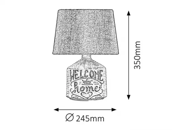Veioza Petra ceramic lamp E14 40W beige/wht 4386 | inclus timbru  verde 0.45lei