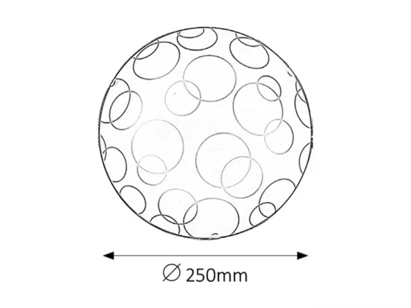 Plafoniera circle D25 1X60W 1843 | inclus timbru  verde 0.45lei