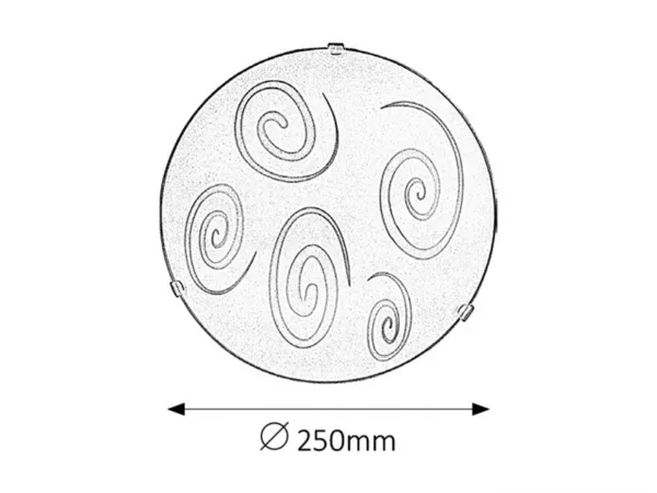 Plafoniera spiral D25 cleme plastic 1822 | inclus timbru  verde 0.45lei