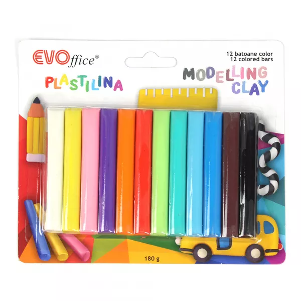 valiem act3 M 5セット botanize ボタナイズ Plastilina Plastilina 12 culori/set, 160 gr EVOffice EV10E02