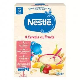 Nestle 8 cereale cu fructe, de la 12 luni, 250 g