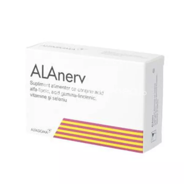 ALAnerv 920mg antioxidant si antiinflamator 20 capsule moi, AlfaSigma