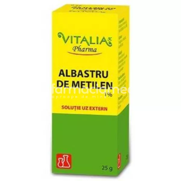Albastru de metilen 1%, antiseptic local si dezinfectant, 25g, Vitalia Pharma