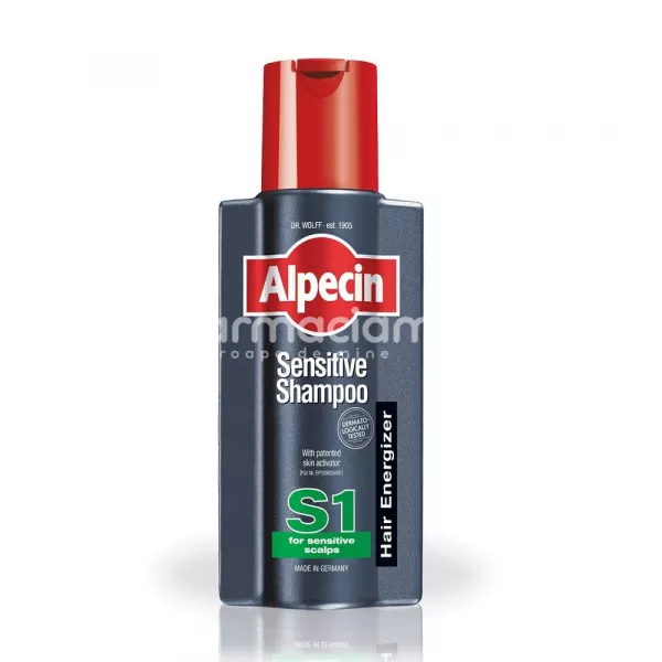 Alpecin Sensitive S1, sampon pentru scalp sensibil, 250 ml