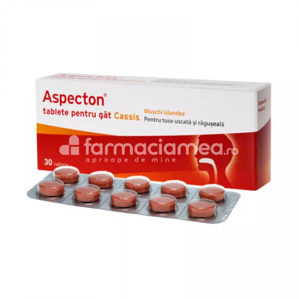 Aspecton Cassis tablete pentru gat, 30 tablete, Krewel Meuselbach