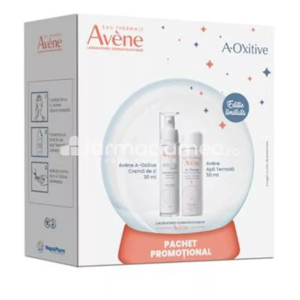 Avene A-Oxitive Pachet Crema zi hidratanta, 30ml + Apa Termala Spray, 50ml, [],farmaciamea.ro