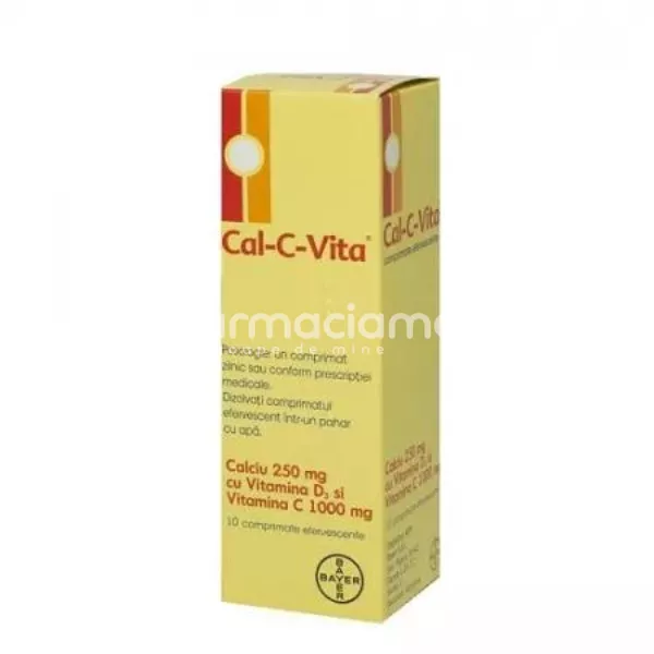 Cal-C-Vita, 10 comprimate efervescente Bayer