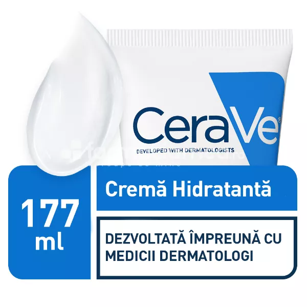 CeraVe crema hidratanta fata si corp piele uscata si foarte uscata, 177g, [],farmaciamea.ro