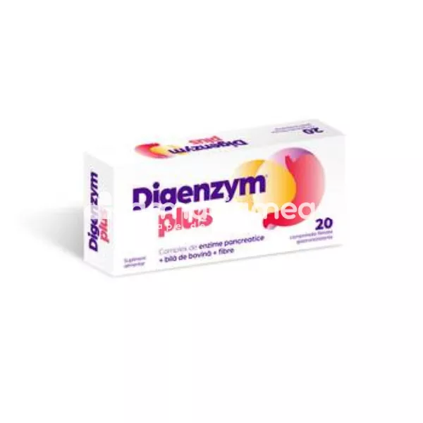 Digenzym Plus, digestie usoara, 20 comprimate filmate, Labormed
