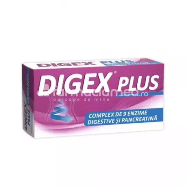 Digex Plus, enzime digestive, 20 comprimate, Fiterman Pharma