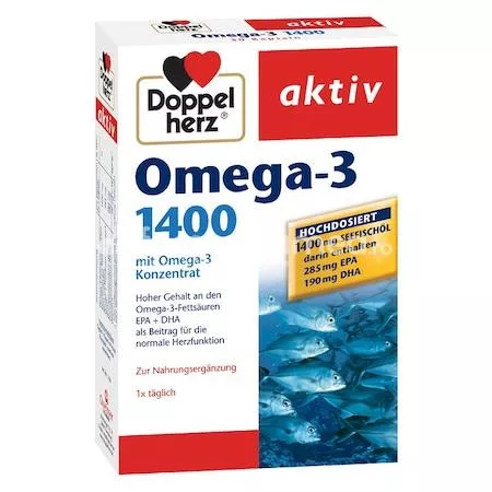 Omega 3 1400mg, sprijina functionarea sistemului cardiovascular si a creierului, inimii si ochilor, reduce colesterolul 