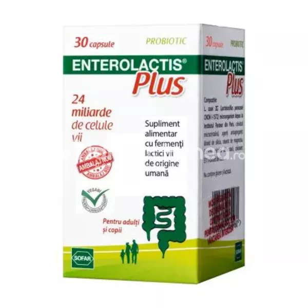 Enterolactis Plus, 30 capsule Sofar