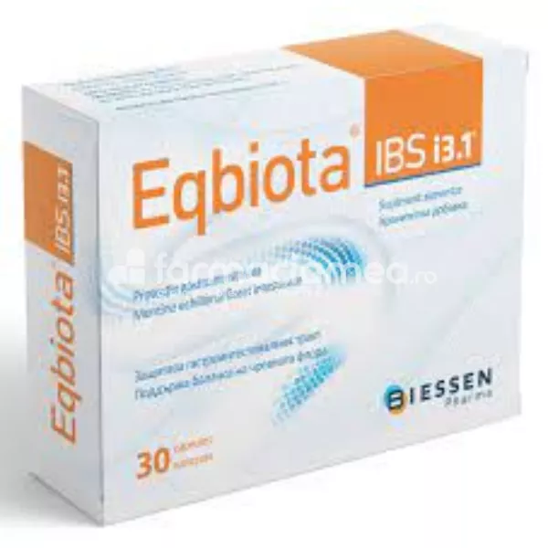 Eqbiota IBS i3.1, indicat in echilibrarea florei intestinale si mentinerea functiei intestinale normale, 30 capsule, Biessen Pharma