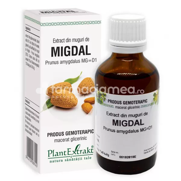 Extract muguri migdal, 50 ml, PlantExtrakt, [],farmaciamea.ro