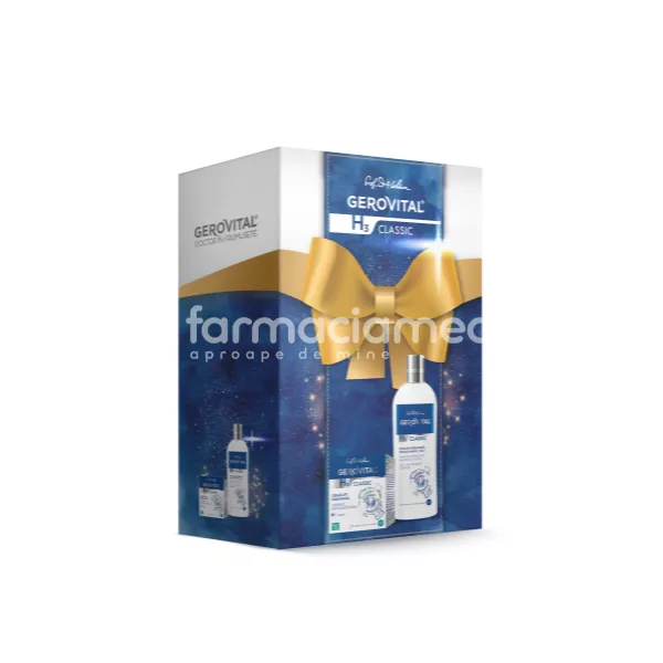 Gerovital H3 Classic Trusa cadou Crema lift hidratanta, 50ml + Emulsie hidratanta demachianta 2 in1, 200 ml, [],farmaciamea.ro