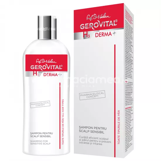 Gerovital H3 Derma+ Sampon pentru scalp sensibil, 200 ml