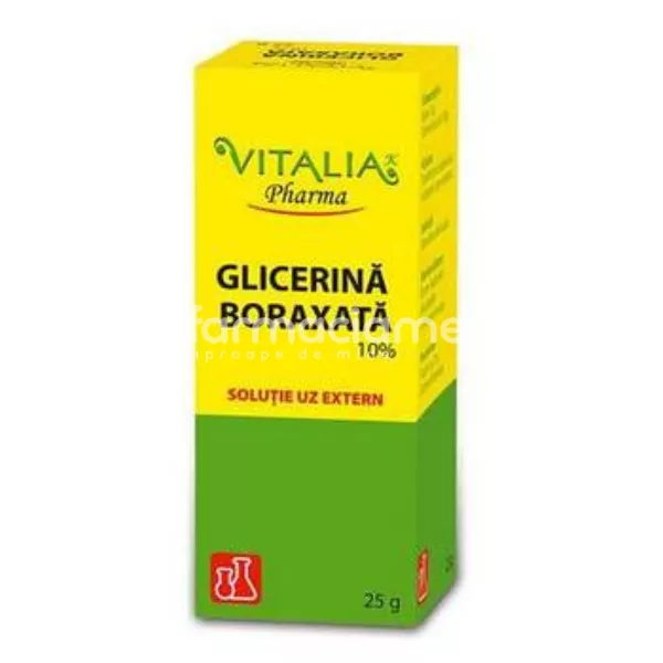 Glicerina boraxata 10%, antimicotic, antiseptic, 25g, Vitalia Pharma