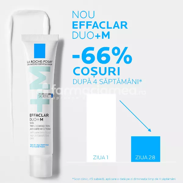 LA ROCHE POSAY Effaclar Duo + M gel - crema corectoare anti-imperfectiuni, 40ml