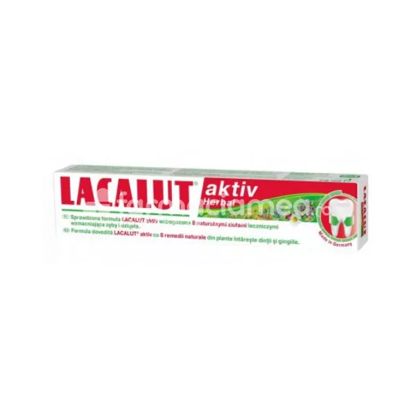 Lacalut Aktiv Herbal, pasta de dinti, 75ml