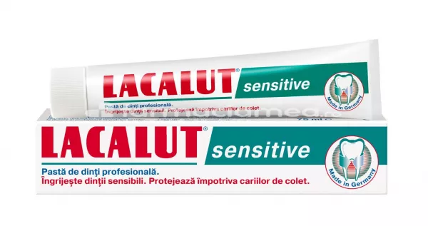 Lacalut Sensitive pasta dinti, 75 ml, [],farmaciamea.ro