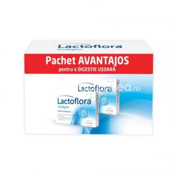 Lactoflora Prodigest Pachet 1+1 Cadou, 10+10 capsule Stada, [],farmaciamea.ro