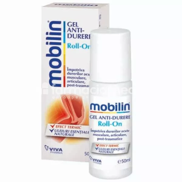 Mobilin Roll - on gel anti-durere, 50ml, Viva Pharma