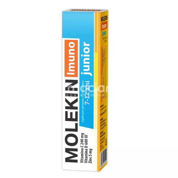 Molekin Imuno Junior, 7-12 ani, 20 comprimate efervescente, Zdrovit, [],farmaciamea.ro