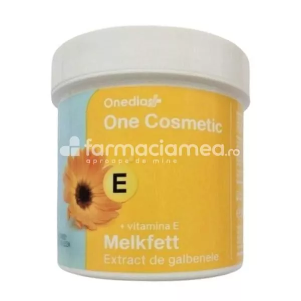 Melkfett One Cosmetic crema de galbenele si vitamina E, hidrateaza si regenereaza, 250ml, Onedia