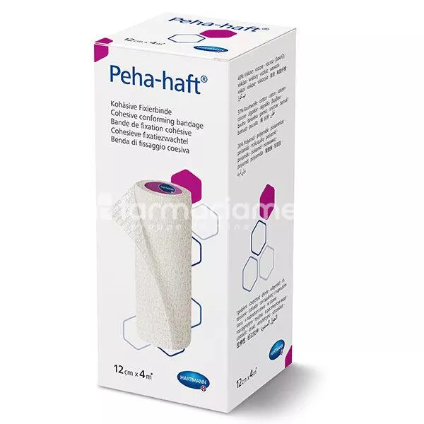Peha-haft bandaj elastic 12cm/4m, Hartmann, [],farmaciamea.ro