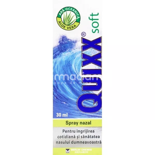 Quixx Soft spray nazal hidratant, nas uscat, iritat, elimina alergenii si microbii, hidrateaza si desfunda nasul, de la 6 luni, 30 ml, Berlin-Chemie