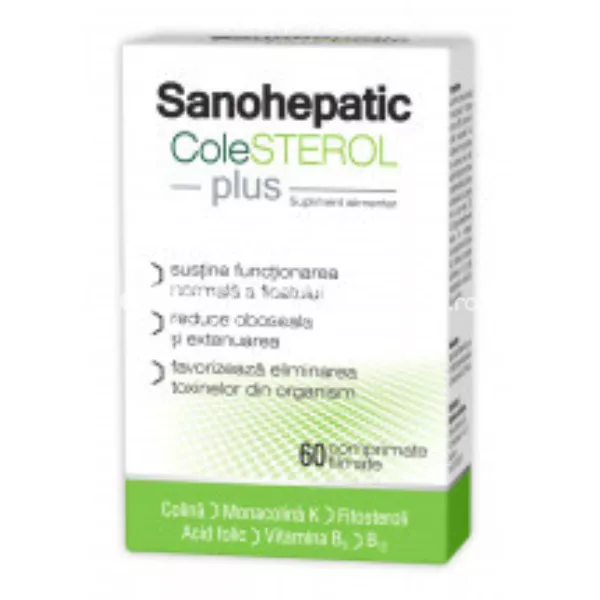 Sanohepatic colesterol plus, 60 comprimate, Zdrovit