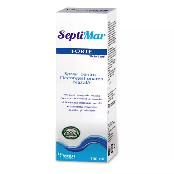 Septimar forte spray apa mare hipertonica, 100ml, Viva Pharma