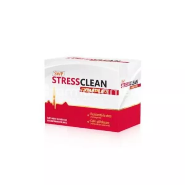 Stressclean complex, 60 de comprimate, Sun Wave Pharma, [],farmaciamea.ro