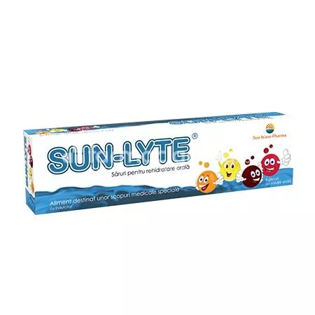 Sun lyte saruri rehidratare, cutie cu 8 plicuri, Sun Wave Pharma