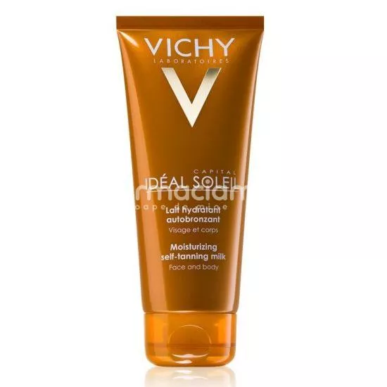 Vichy Ideal Soleil lapte hidratant autobronzant pentru fata si corp, 100 ml