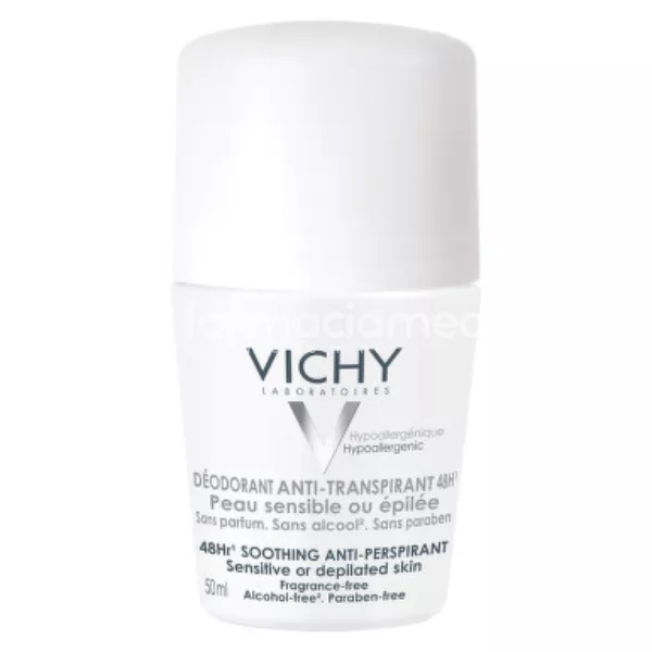 Vichy Roll-on fara parfum, piele sensibila sau epilata, 50ml, [],farmaciamea.ro