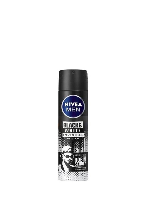 Men Black & White Invisible, deodorant spray, 150 ml