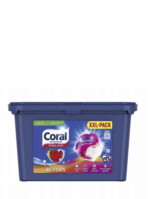 Optimal Color All in 1, detergent capsule pentru rufe colorate, 45 spalari, 779 g