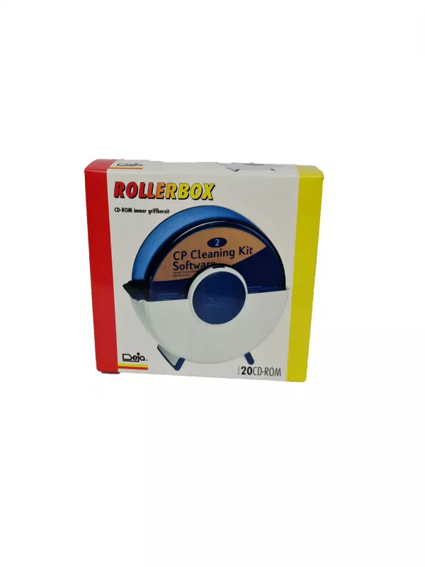 Suport CD/DVD Deja, 20 CD/CD-Rom Rollerbox, Albastru