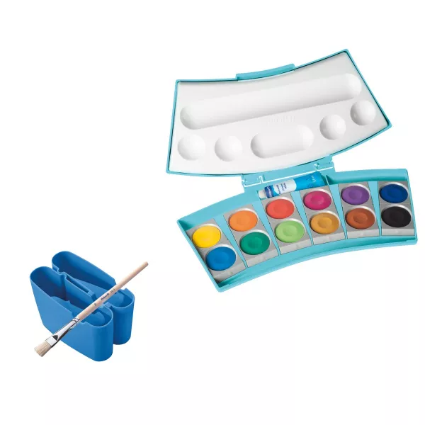 Acuarele ProColor®, 12 culori, cutie albastru