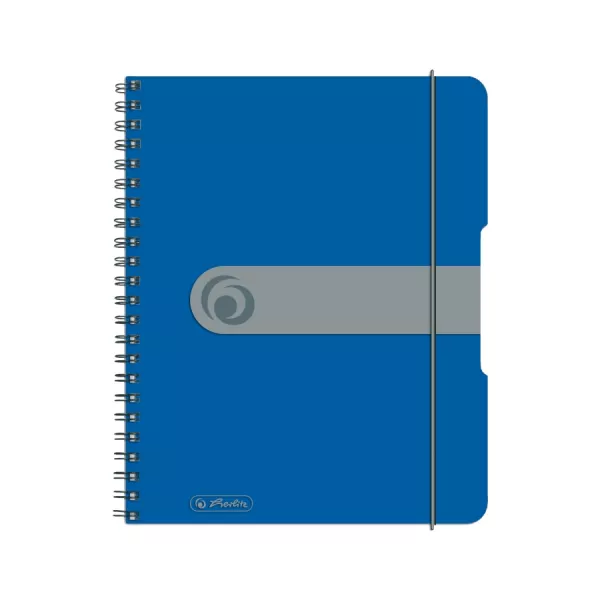 Caiet A5 EOTG cu spira, 80 file, patratele, albastru