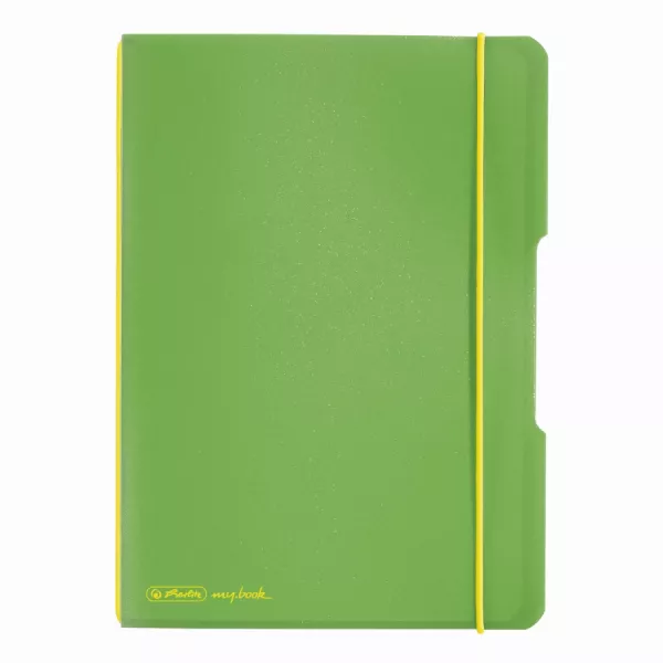 Caiet my.book flex A5, 40 file, patratele, verde