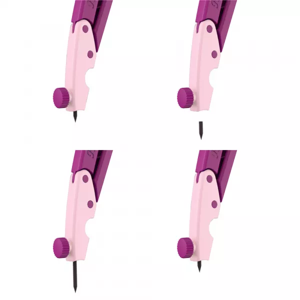 Compas scolar ergonomic Griffix, culoare roz