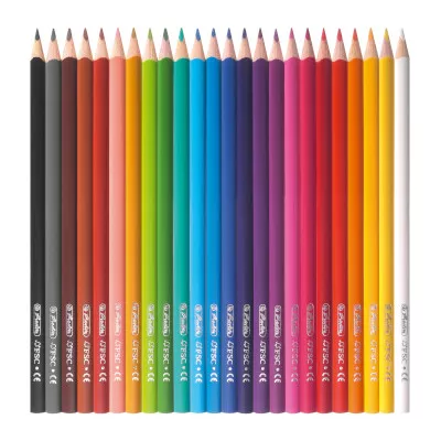 Creioane colorate triunghiulare, set 24