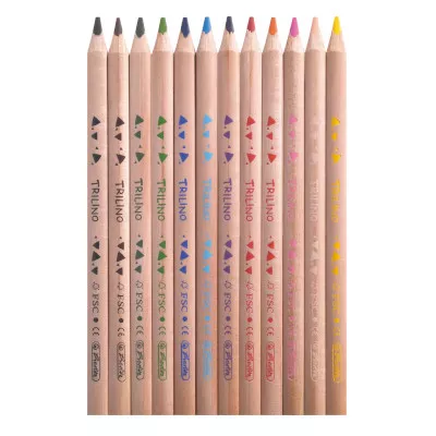 Creioane colorate Trilino Jumbo triunghiulare, set 12