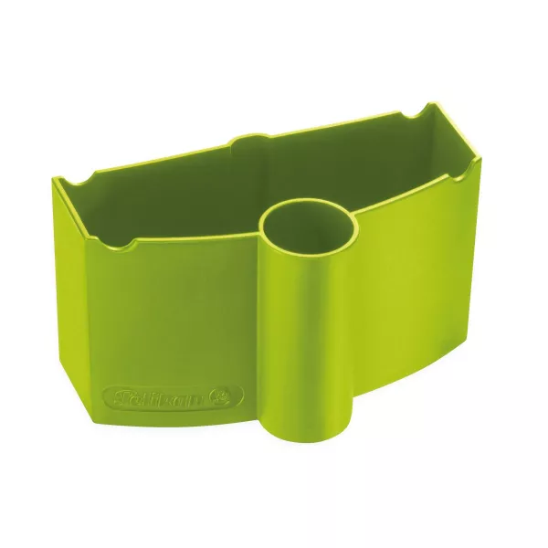 Recipient apa cu banda elastica pentru atasare pensule, culoare verde, cutie carton