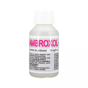 Ambroxol sirop, 15mg/5ml, 100 ml, Rompharm