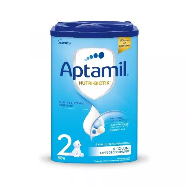 Aptamil Nutri-biotik 2 lapte praf 800g, 6-12 luni Milupa